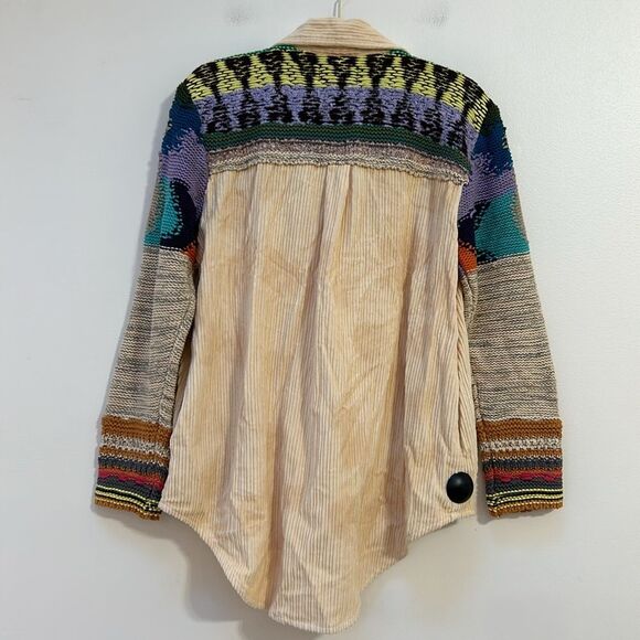 Anthropologie Pilcro Easy Going Corduroy Shirt Jacket CREAM Size Small NWT - Picture 8 of 10